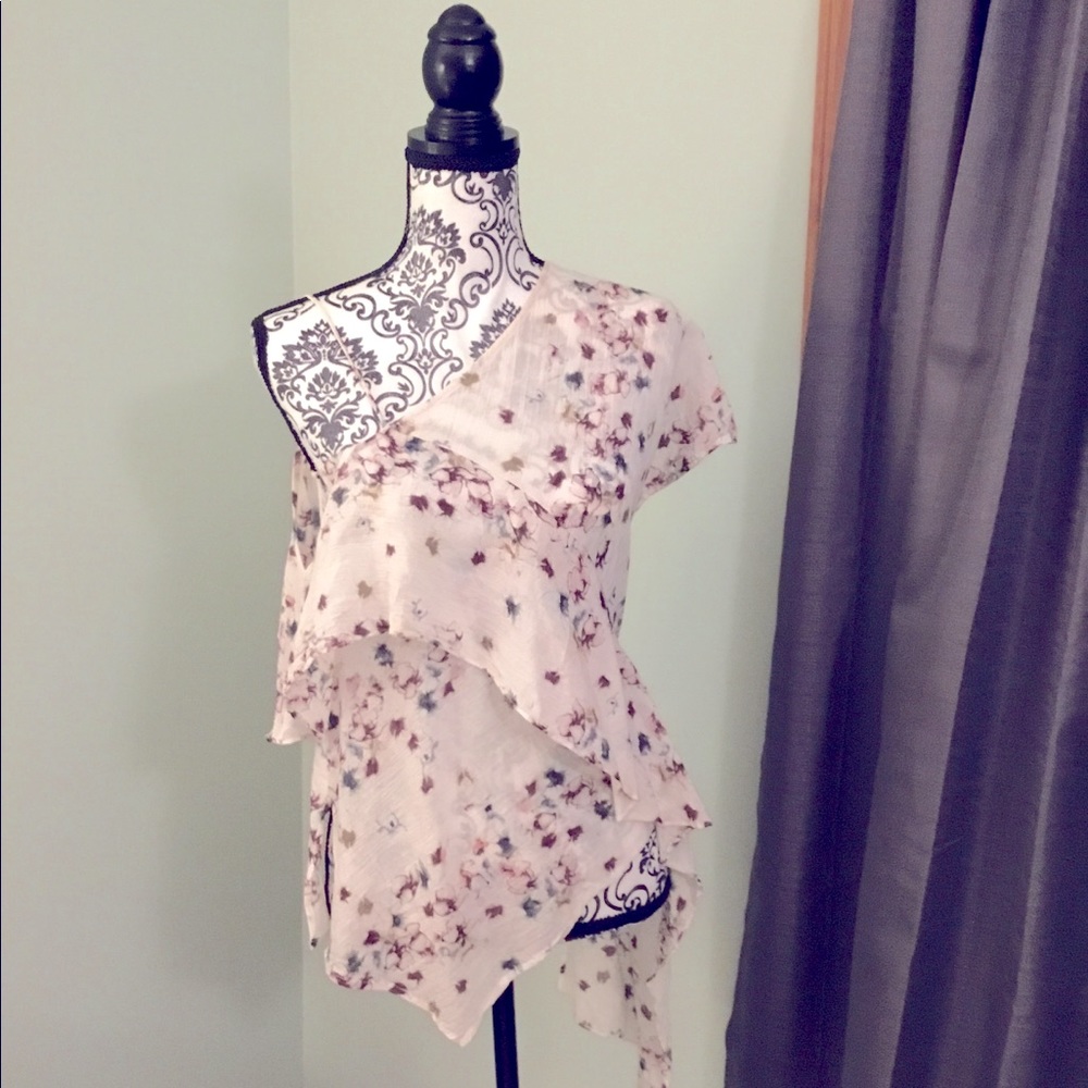 BCBG Flowy Floral Top - Size XXS